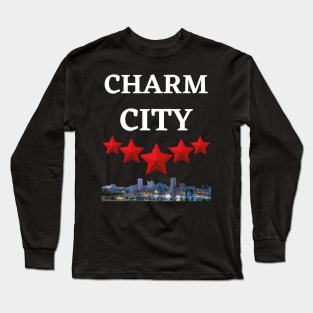 CHARM CTY STAR CITY DESIGN Long Sleeve T-Shirt